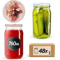 Słoiki na przetwory Niva 760ml fi 82 mm 48szt + wieczko Pszczoła