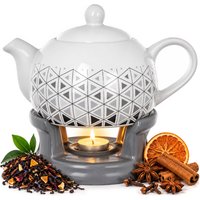 Dzbanek ceramiczny z podgrzewaczem Irais 1L trójkąty