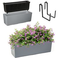 Skrzynka balkonowa z uchwytem Fontana 56cm szara