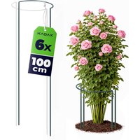 Podpora ogrodowa Mahet półkole 100 cm stalowa zielona 6 szt.
