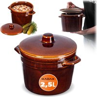 Garnek kamionkowy Athena 2.5L, z pokrywką