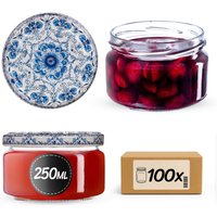 Słoiki na przetwory Denia 250ml 100szt fi 82 mm + wieczko "Ceramics 2"