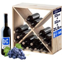 Regał na wino Loreo X drewniany jasny brąz