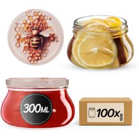 Słoiki na przetwory Raja 300ml fi 82 mm 100szt + wieczko Pszczoła