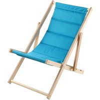 Leżak plażowy bez zagłówka Troia, niebieski