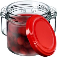 Słoiki Vigo 140ml 50szt fi 66 mm + wieczko czerwone