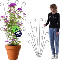 Podpora ogrodowa Lhoun 62 x 120 cm stalowa czarna 4 szt.