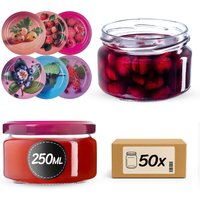 Słoiki na przetwory Denia 250ml 50szt fi 82 mm + wieczko "Mix jagód"