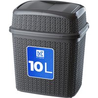 Kosz na śmieci Tonni z uchylną pokrywą 10L, grafit