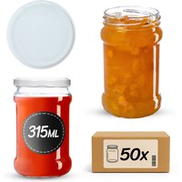 Słoiki na przetwory Seno 315ml 50szt fi 66 mm + wieczka białe