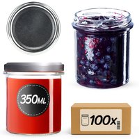 Słoiki na przetwory Avila 350ml 100szt fi 82 mm + wieczka srebrne