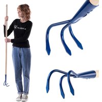 Kultywator ręczny 3-zębny Cogne 142 cm, niebieski