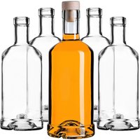Szklana butelka na alkohole Tadek 500ml z korkiem syntetycznym 50 szt.