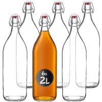 Szklana butelka do nalewek 2000 ml, 6 szt.