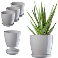 Doniczka Agen z podstawką szara 23 cm, 3 szt.