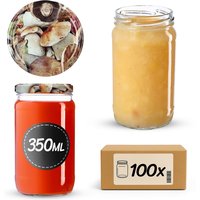 Słoiki na przetwory Gera 350ml fi 66 mm 100szt + wieczka "Grzyby"