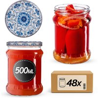 Słoiki na przetwory Kisko 500ml fi 82 mm 48szt + wieczko Ceramics 2