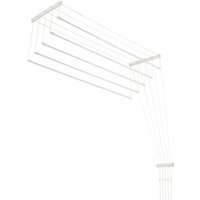Suszarka sufitowa na pranie Resiga, 5 prętów, 120 cm, biała