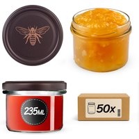 Słoiki na przetwory Tartu 235ml fi 82 mm 50szt + wieczko Pszczoła