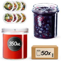 Słoiki na przetwory Avila 350ml fi 82 mm 50szt + wieczko Garden wreath