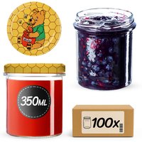 Słoiki na przetwory Avila 350ml 100szt fi 82 mm + wieczka "Miód"