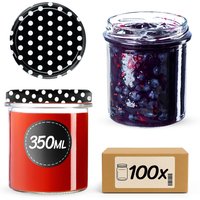 Słoiki na przetwory Avila 350ml 100szt fi 82 mm + wieczka "Groszek czarny"
