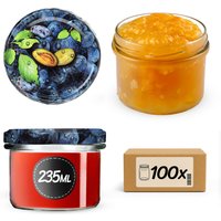 Słoiki na przetwory Tartu 235ml 100szt fi 82 mm + wieczka "Śliwki"
