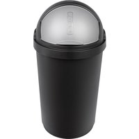 Kosz na śmieci 50L Curver, czarno-srebrny