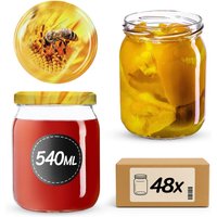 Słoiki Senna 540ml 48szt fi 82 mm + wieczka "Pszczoła"