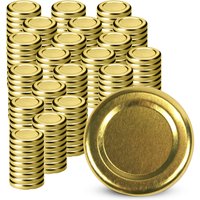 Metalowe wieczka do słoików i butelek 200szt fi 38mm złote