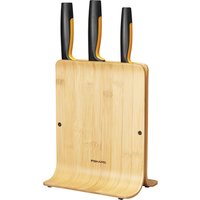 Fiskars 1057553 FF Zestaw 3 noży w bambusowym blok