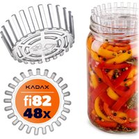 Dociski słoikowe Altedo szare fi 82 mm, 48szt