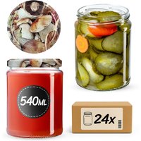 Słoiki na przetwory Maki 540ml 24szt fi 82 mm + wieczka "Grzyby"