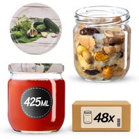Słoiki na przetwory Salla 425ml fi 82 mm 48szt + wieczko Ogórek