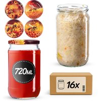 Słoiki na przetwory Niva 720ml fi 82 mm 48szt + wieczko Zestaw miodowy