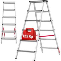 Drabina aluminiowa dwustronna Telti 6 stopni