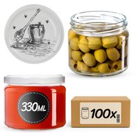 Słoiki na przetwory Sonka 330ml fi 82 mm 100szt + wieczko Pszczoła