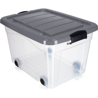 Plastikowy pojemnik na kółkach Vado 40L, szary