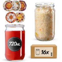 Słoiki na przetwory Niva 720ml fi 82 mm 48szt + wieczko Miodowy mix
