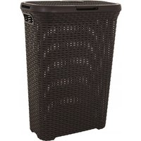 Kosz z pokrywą Curver Natural Style 40L brązowy