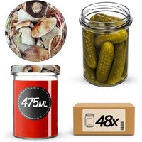 Słoiki na przetwory Befa 475ml 48szt fi 82 mm + wieczka "Grzyby"