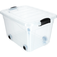 Plastikowy pojemnik na kółkach Vado 40L, transparentny