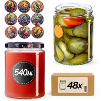 Słoiki na przetwory Maki 540ml fi 82 mm 48szt + wieczko Ptaki