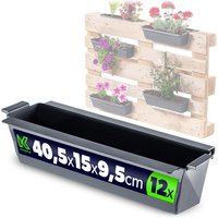 Doniczka do europalet Veere 40.5 cm antracytowa 12 szt.