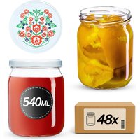 Słoiki Senna 540ml 48szt fi 82 mm + wieczka "Folklor"