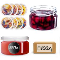 Słoiki na przetwory Denia 250ml 100szt fi 82 mm + wieczko "Bee of the field"