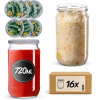 Słoiki na przetwory Niva 720ml fi 82 mm 48szt + wieczko Kompozycja ogórkowa