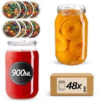 Słoiki na przetwory Simo 900ml fi 82 mm 48szt + wieczko Warzywny mix