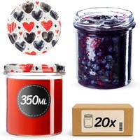 Słoiki na przetwory Avila 350ml fi 82 mm 20szt + wieczko Serca