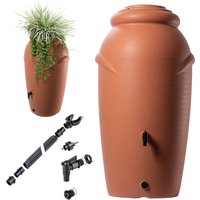 Zbiornik na deszczówkę Vidor 210L + zestaw przyłączeniowy, terrakota
